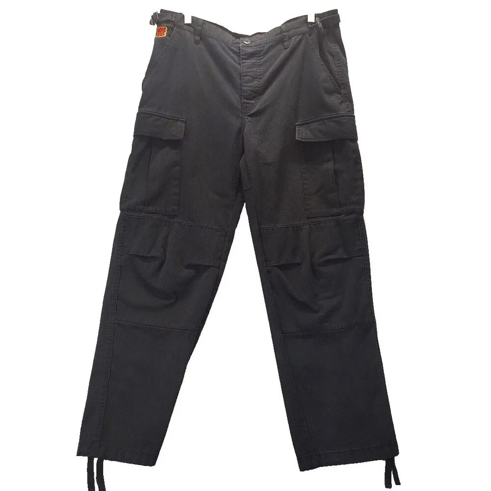 EMPYRE Pants Mens 32x28 Black Utility Pockets Adjustable Waist Workwear Cargo